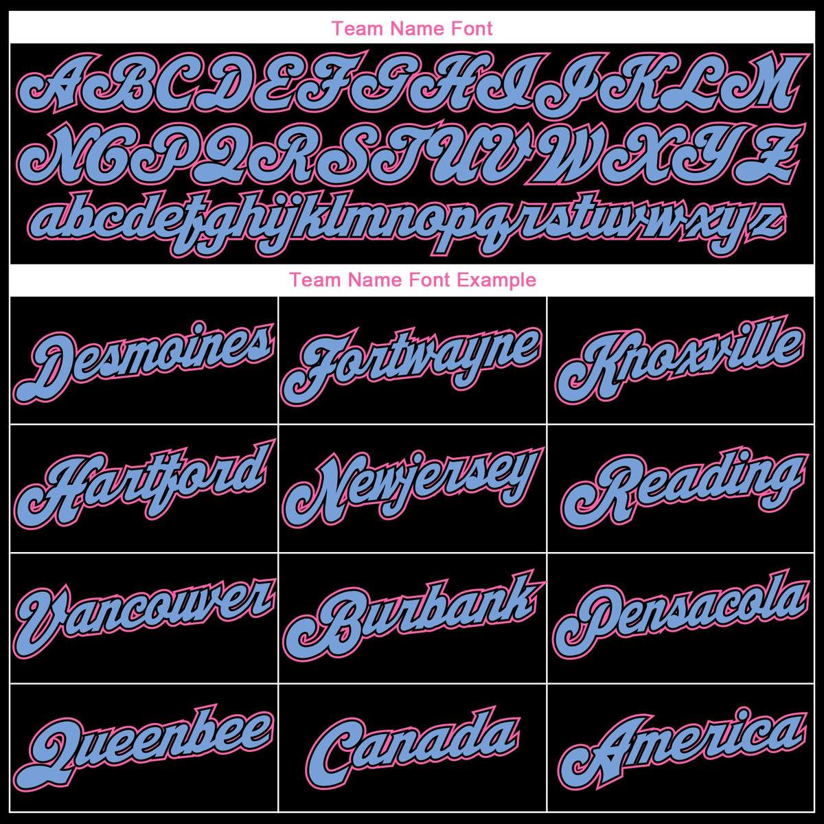 Custom Black Pink-Light Blue Classic Style Uniform Pullover Fashion Hoodie