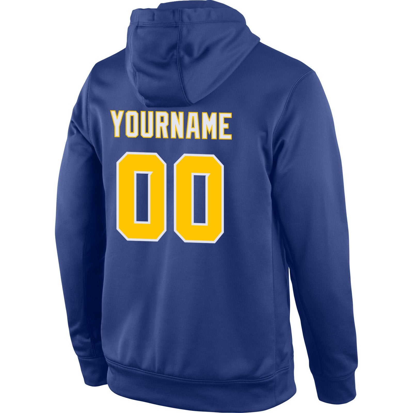 Custom Royal Yellow White Classic Style Uniform Pullover Fashion Hoodie